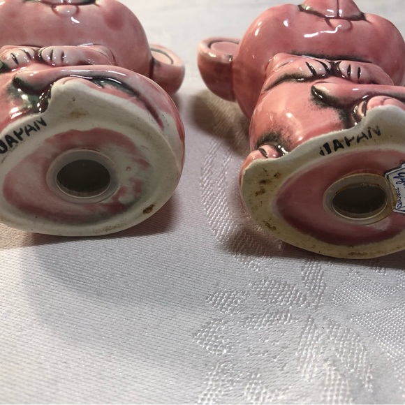 Vintage 50's Pink Mice Salt and Pepper Shakers Japan Novelty S&P Shakers Kitsch - Picture 4 of 9